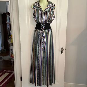 Vintage late 60s/early 70s homemade/handmade 2 piece maxi skirt dressy outfit